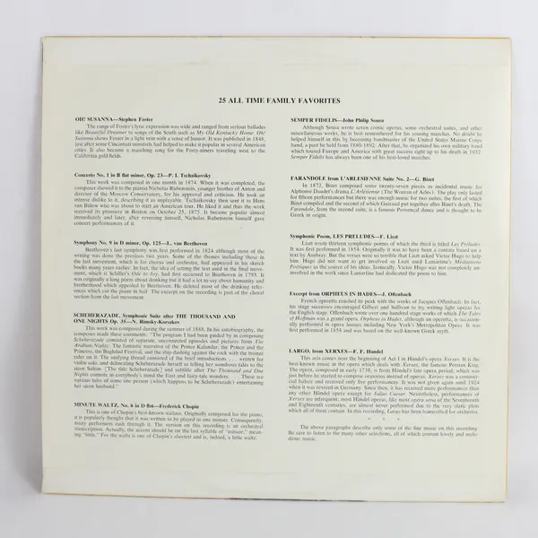 25 All Time Family Favorites 12" LP Vinyl Record ADS-1 All Disc Records