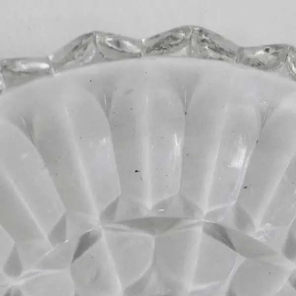 Vintage Indiana Glass Lotus Blossom 7 Inch Round 3 Part Relish Dish Clear
