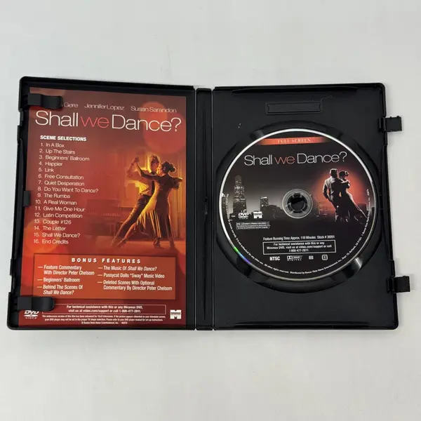 Shall We Dance DVD 2004 Richard Gere Jennifer Lopez and Susan Sarandon