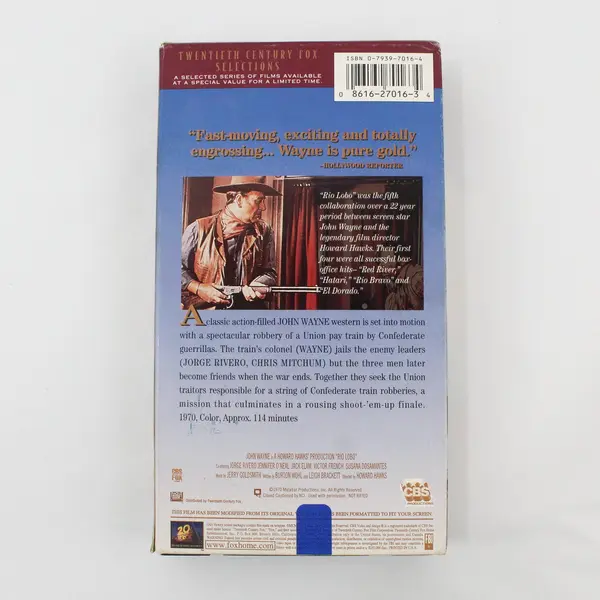 Rio Lobo VHS 1970 20th Century Fox Western John Wayne