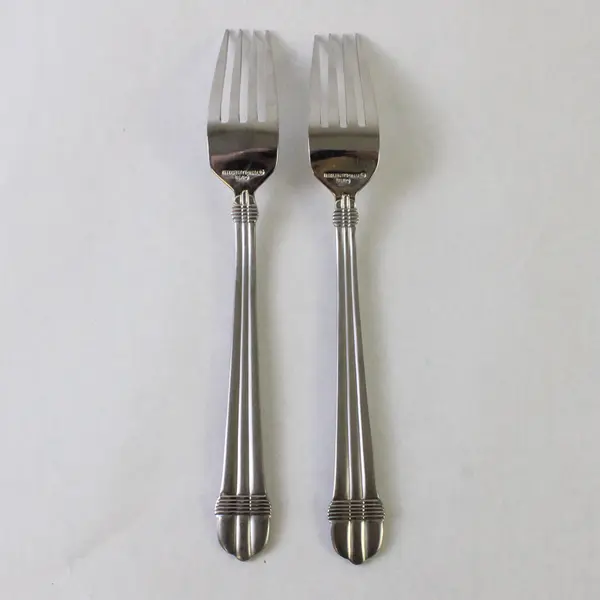Two 18/10 Stainless  Dinner Forks by International in the Pattern INS453