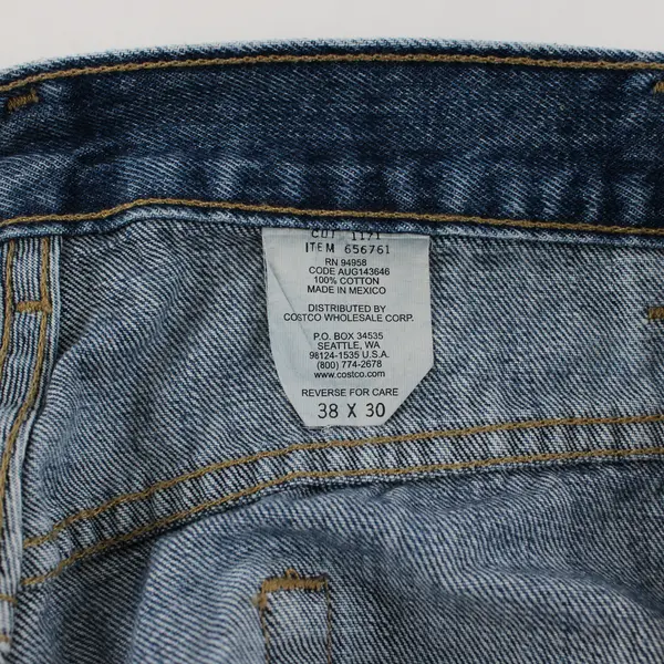 Lot of 3 Heavyweight Damaged Denim Jeans for Crafts Scraps Projects