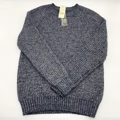 Jachs New York Ribbed Knit Sweater Medium Navy Blue 