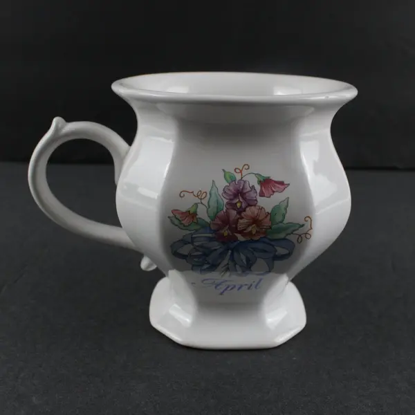 Vintage Avon April Flower of the Month Collection Ceramic Mug