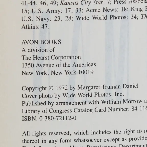 The 1993 Paperback Edition Harry S Truman a Biography by Margaret Truman PB