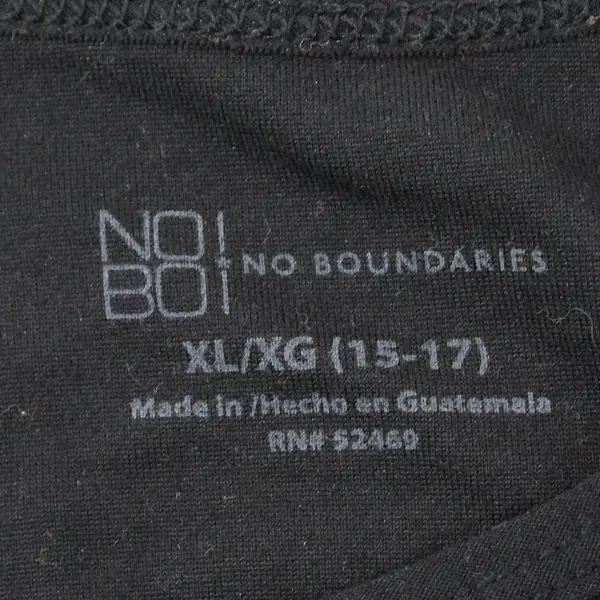 No Boundaries Junior Tank Top Soft Stretch Fitted Black Size XL(15-17)