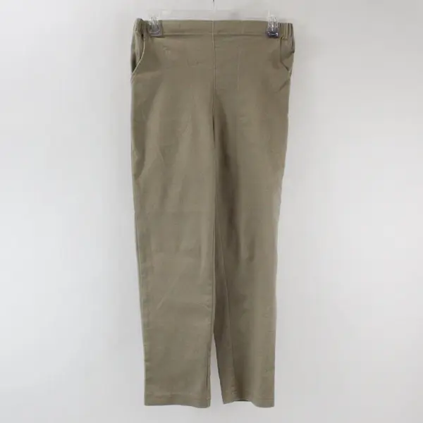 Croft & Barrow Women's Petite Size 4P Short Stretch Beige Pants Elastic Waist