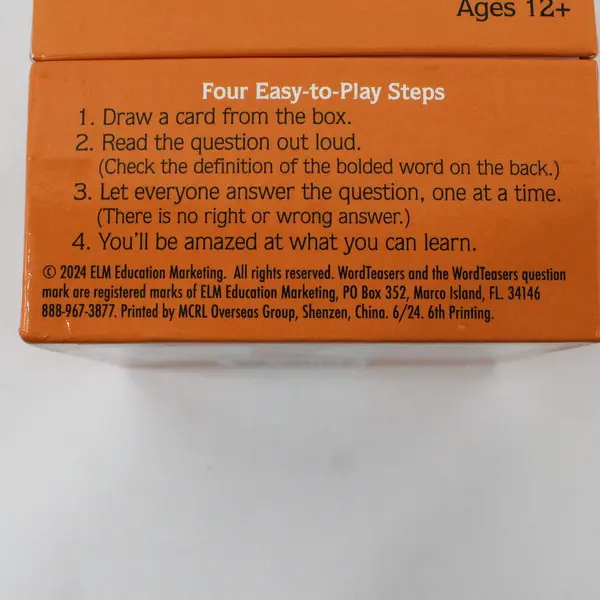 2024 ELM Middle School Word Teasers Vocabulary Card Game