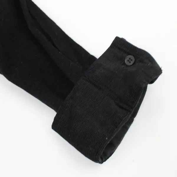 Lemon Grass Studio Women's Size Large Black Corduroy Cotton Button Up Shirt
