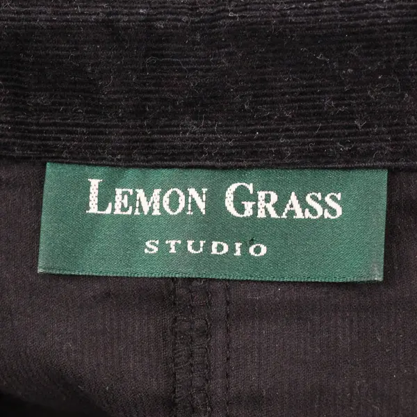 Lemon Grass Studio Women's Size Large Black Corduroy Cotton Button Up Shirt