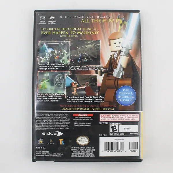 Nintendo Gamecube Lego Star Wars Player's Choice Manual and Case ONLY NO DISC