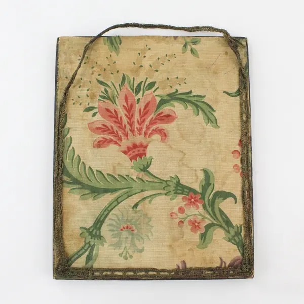 Vintage Wooden Framed Floral Fabric 8"x10"