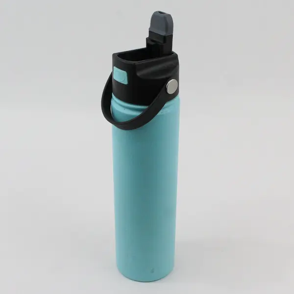 Hydraflow 25oz Turquoise Stainless Steel Triple-Wall Insulated Bottle, Black Lid