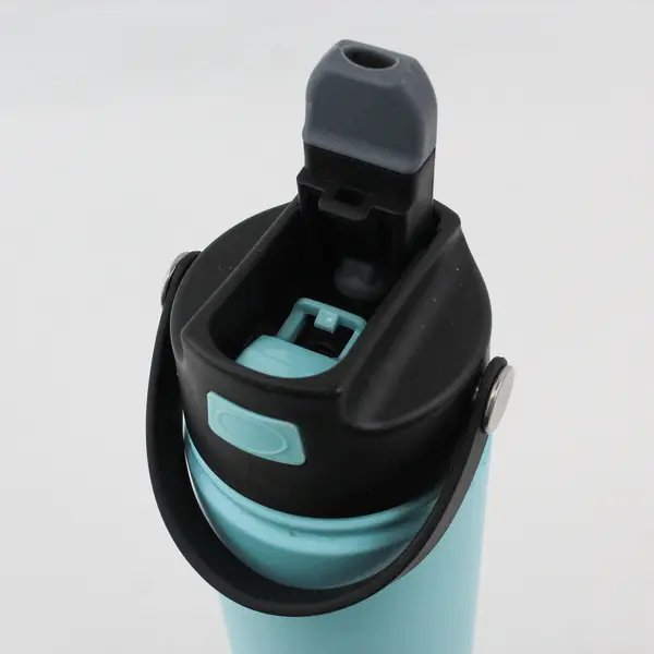 Hydraflow 25oz Turquoise Stainless Steel Triple-Wall Insulated Bottle, Black Lid