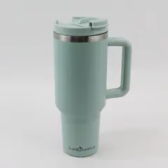 LABULABLA 40 Oz Handled Insulated Tumbler Mint Green