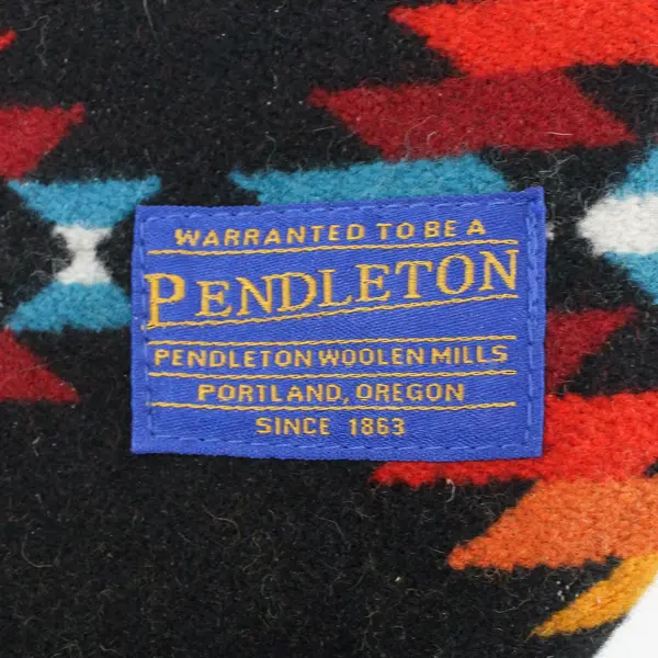 Vintage Pendleton Wool Picnic Backpack Complete 4-Person Aztec Geometric Pattern