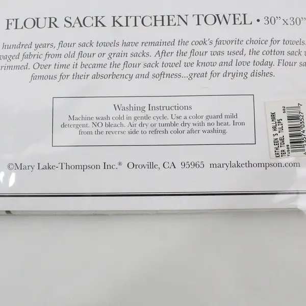 Mary Lake Thompson Tulips Bee Flour Sack Kitchen Towel 30x30