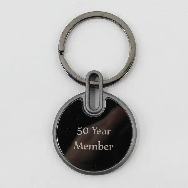 AAA Oregon 50 Year Member Silver Keychain FOB