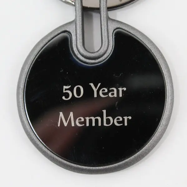 AAA Oregon 50 Year Member Silver Keychain FOB