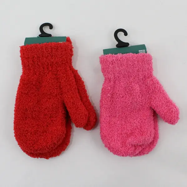 Lot of 2 Snugadoo Kids Super Soft Winter Mittens Pink Red NWT