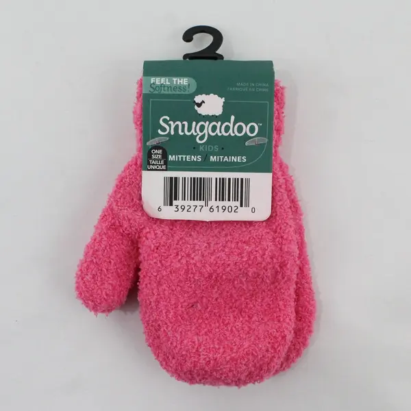 Lot of 2 Snugadoo Kids Super Soft Winter Mittens Pink Red NWT