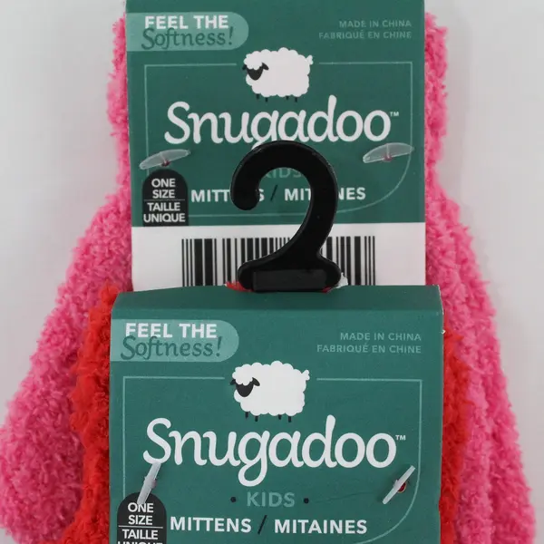 Lot of 2 Snugadoo Kids Super Soft Winter Mittens Pink Red NWT