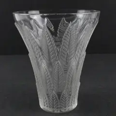 Rene Lalique France Vase Raised Fern Leaf Relief 1933 5in Fair