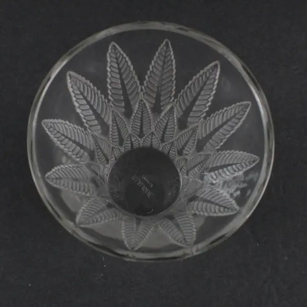 Rene Lalique France Vase Raised Fern Leaf Relief 1933 5in Fair
