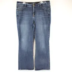 Lane Bryant High Rise Bootcut Jeans Tighter Tummy Dark Wash Blue 20R Womens