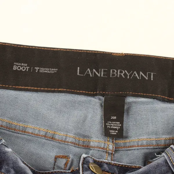 Lane Bryant High Rise Bootcut Jeans Tighter Tummy Dark Wash Blue 20R Womens