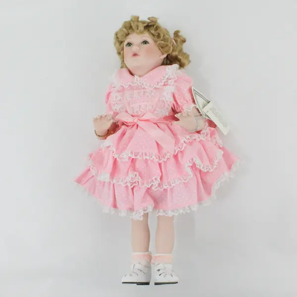 Gorham 15" Happy Birthday Amy Porcelain Doll Musical Cake Tablecloth 