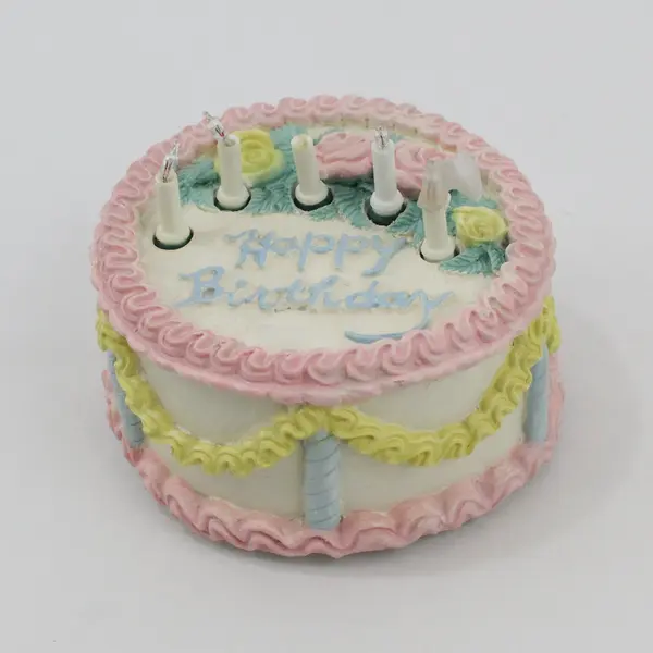 Gorham 15" Happy Birthday Amy Porcelain Doll Musical Cake Tablecloth 