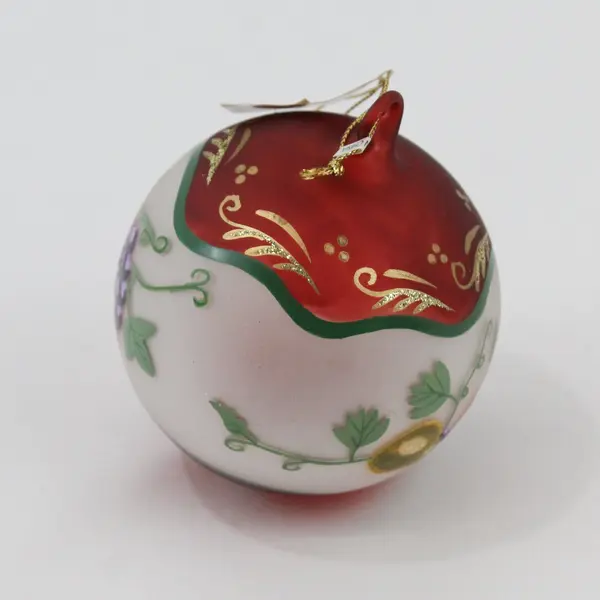 Department 56 Frosted Glass Ball Hand-Painted Mixed Fruit Christmas Ornament