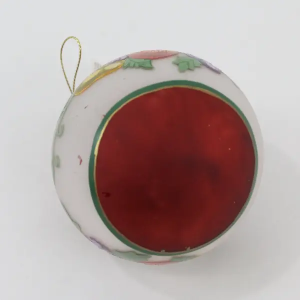 Department 56 Frosted Glass Ball Hand-Painted Mixed Fruit Christmas Ornament