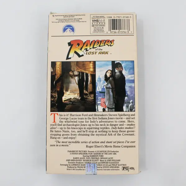 Raiders of the Lost Ark VHS VHS Tape 1981 #1376