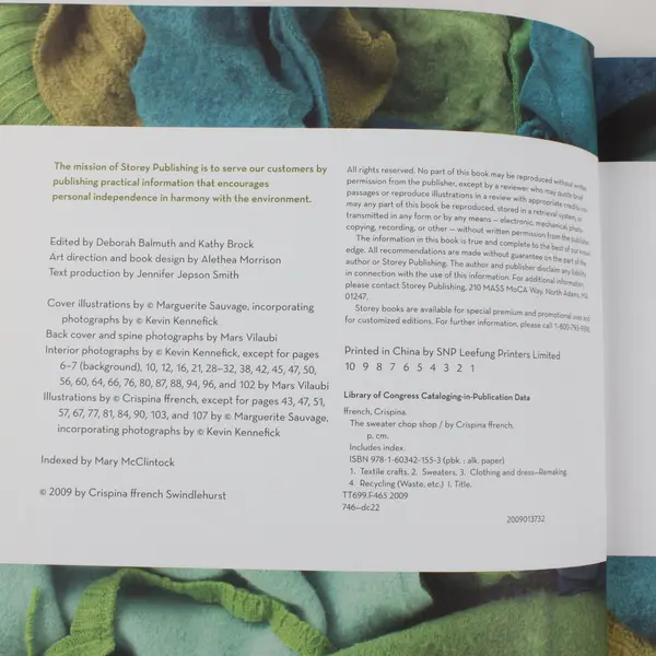 The Sweater Chop Shop Sewing One-of-a-Kind Creations by Crispina Ffrench 2009 PB