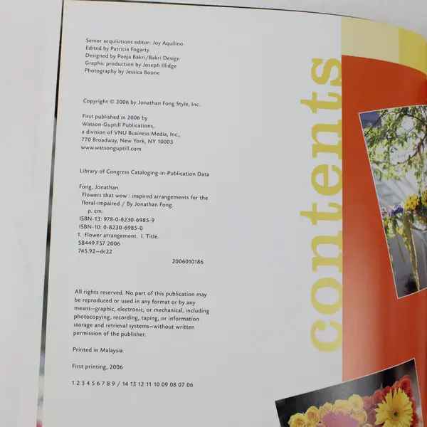 Flowers that Wow Inspired Arrangements Jonathan Fong 70 Projects 2006 Paperback