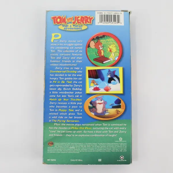 Vintage Tom and Jerry Wild & Wacky Adventures VHS Tape 1992 #65312