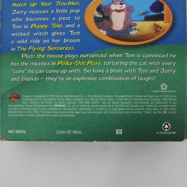 Vintage Tom and Jerry Wild & Wacky Adventures VHS Tape 1992 #65312