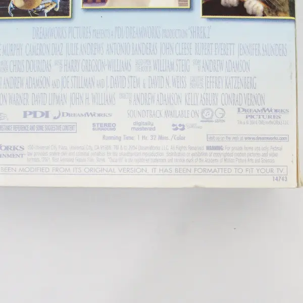 Shrek 2 VHS Tape 2004 DreamWorks #90874