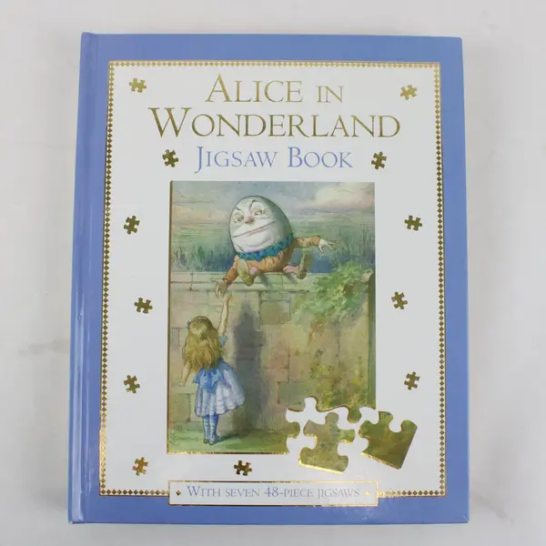 VTG Alice in Wonderland Jigsaw Book Seven 48-Piece Puzzles Complete 2000 HC