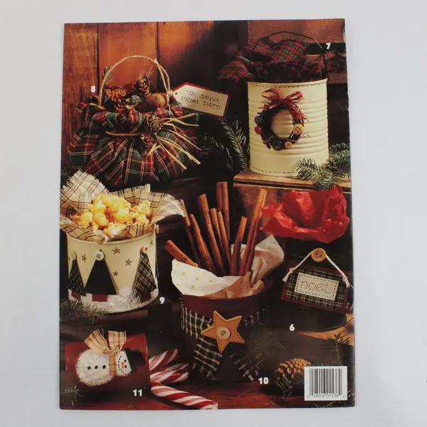 VTG Leisure Arts Cute & Crafty Christmas Cans By Patti Sowers Leaflet 1536 1994