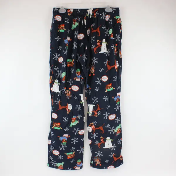 30th Anniversary Old Navy Christmas Dog Drawstring PJ Pants Size M