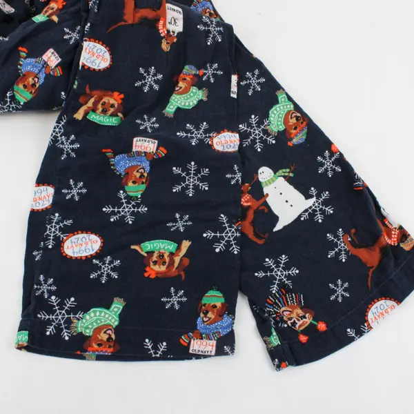 30th Anniversary Old Navy Christmas Dog Drawstring PJ Pants Size M