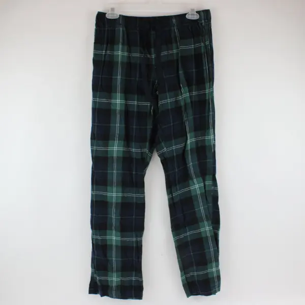 Old Navy Green and Blue Plaid Size M Tall Drawstring PJ Pants