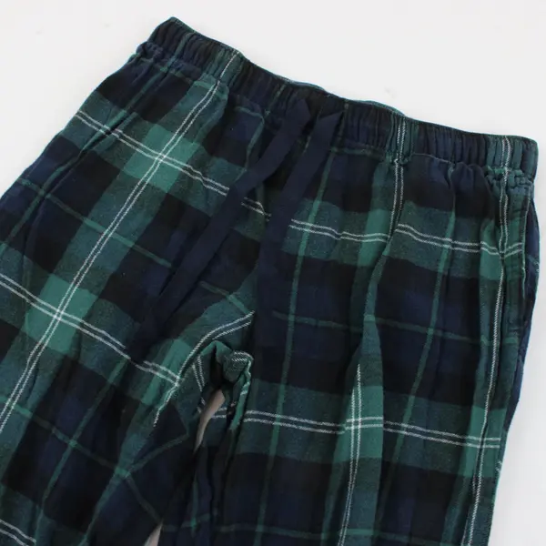 Old Navy Green and Blue Plaid Size M Tall Drawstring PJ Pants