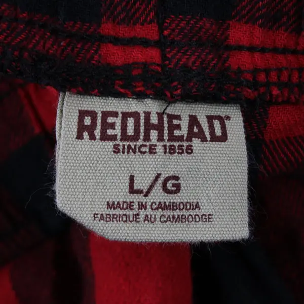 Redhead Red and Black Size L Drawstring Pajama Pants