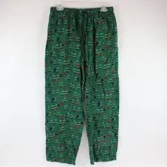 Redhead Green Big Foot Christmas Drawstring Pajama Pants Size M