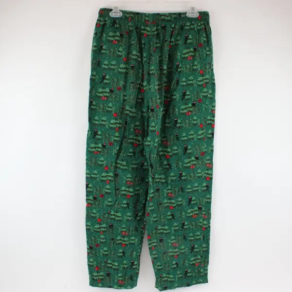 Redhead Green Big Foot Christmas Drawstring Pajama Pants Size M