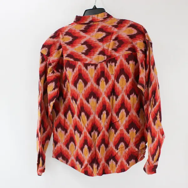 Vintage Side Saddle Southwestern Women's Large Long Sleeve Button-Up Shirt